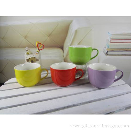 Solid Colorful New Bone China Jumbo Mug